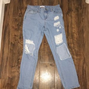 Light blue denim jeans